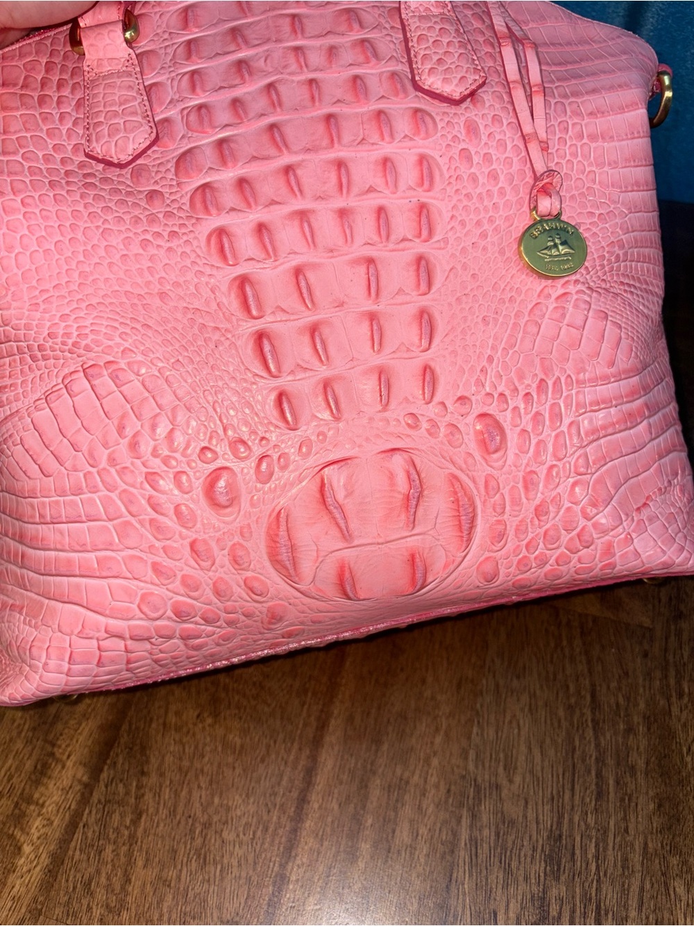Brahmin EUC Lrg Duxbury - Pink Lychee - RARE, HTF - Coral Pink - Feminine - Picture 11 of 15